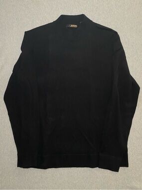 Murano Men's Black Mock Neck Pullover Sweater Luxurious Italian Yarn Size XL